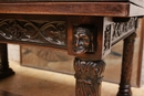 Gothic style Table & chairs in Walnut, France 19th century