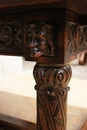 Gothic style Table & chairs in Walnut, France 19th century