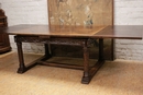 Gothic style Table & chairs in Walnut, France 19th century