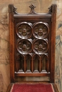 Gothic style Table & chairs in Walnut, France 19th century