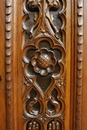 Gothic style Pedestal in Walnut, France 19th century