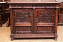 Gothic style Server in Walnut, France 19th century