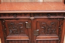 Gothic style Server in Walnut, France 19th century