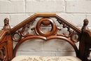 Gothic/renaissance style Seats in Walnut, France 19th century