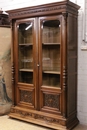 Henri II style Bookcase in Walnut, France 19th century