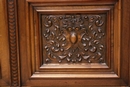 Henri II style Bookcase in Walnut, France 19th century