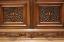 Henri II style Bookcase in Walnut, France 19th century