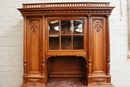 Henri II style Cabinet in Walnut, France 19th century