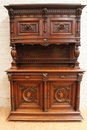 Henri II style Cabinet in Walnut, France 19th century