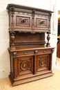 Henri II style Cabinet in Walnut, France 19th century