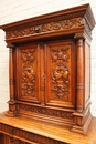 Henri II style Cabinet in Walnut, France 19th century