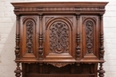 Henri II style Cabinet in Walnut, France 19th century