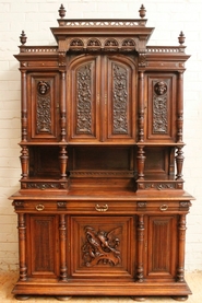 Walnut Henri II cabinet signed by BASTET Lyon