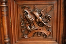 Henri II style Cabinet in Walnut, France 19th century
