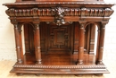 Henri II style credenza in Walnut, France 19th century