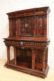 Walnut Henri II credenza