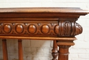 Henri II style Desk table in Walnut, France 19th century