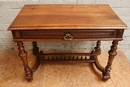 Henri II style Desk table in Walnut, France 19th century