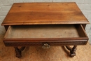 Henri II style Desk table in Walnut, France 19th century