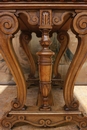 Henri II style Desk table in Walnut, France 19th century