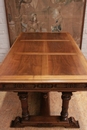 Henri II style Desk table in Walnut, France 19th century