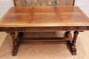 Henri II style Desk table in Walnut, France 19th century