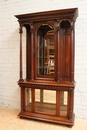 Henri II style Display cabinet in Walnut, France 19th century