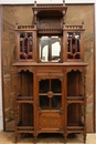 Henri II style Display cabinet in Walnut, France 1900