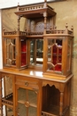 Henri II style Display cabinet in Walnut, France 1900