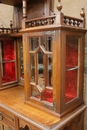 Henri II style Display cabinet in Walnut, France 1900