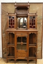 Henri II style Display cabinet in Walnut, France 1900