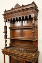Henri II style Cabinet in Walnut, France 19th century