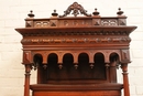 Henri II style joker Display cabinet in Walnut, France 19th century