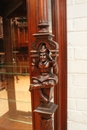 Henri II style joker Display cabinet in Walnut, France 19th century