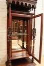 Henri II style joker Display cabinet in Walnut, France 19th century