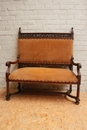 Henri II style sofa in Walnut, France 19th century
