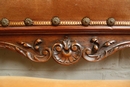 Henri II style sofa in Walnut, France 19th century