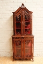 Louis XV style Display cabinet in Walnut, Belgium 19th century