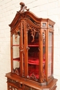 Louis XV style Display cabinet in Walnut, Belgium 19th century