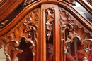 Louis XV style Display cabinet in Walnut, Belgium 19th century