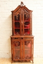 Louis XV style Display cabinet in Walnut, Belgium 19th century