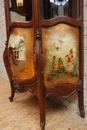 Louis XV style bombe Display cabinet in Walnut, France 19th century