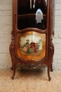 Louis XV style bombe Display cabinet in Walnut, France 19th century