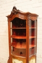 Louis XV style bombe Display cabinet in Walnut, France 19th century