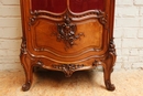 Louis XV style Display cabinet in Walnut, France 19th century