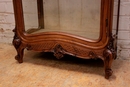 Louis XV style Display cabinet in Walnut, France 19th century