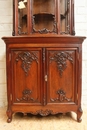 Louis XV style Display cabinet in Walnut, France 19th century