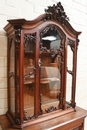 Louis XV style Display cabinet in Walnut, France 19th century