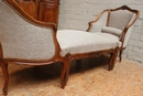 Louis XV style duchesse brisse in Walnut, France 19th century