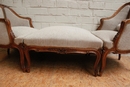 Louis XV style duchesse brisse in Walnut, France 19th century